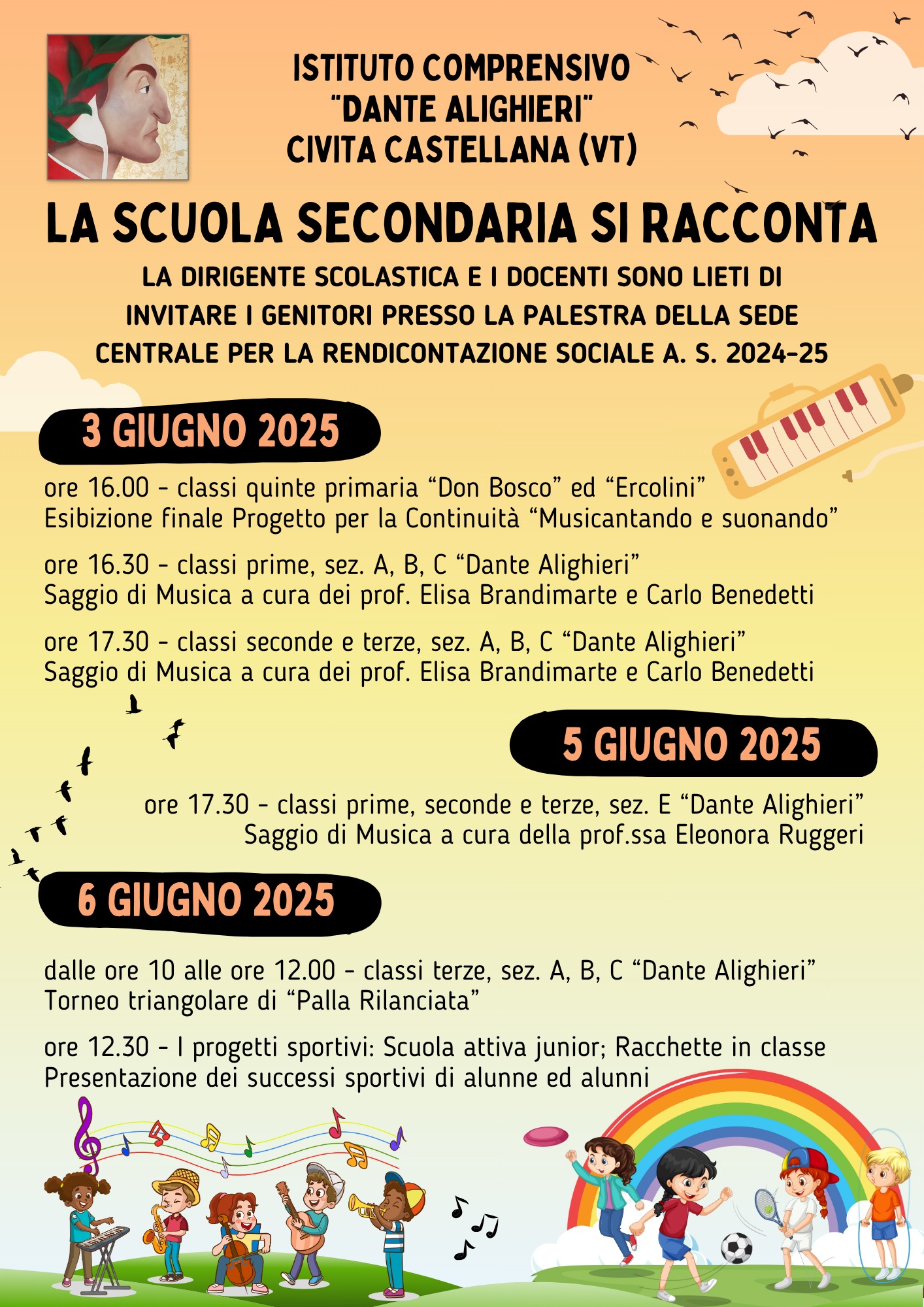 LA SCUOLA SECONDARIA SI RACCONTA – 3, 5 E 6 GIUGNO 2025