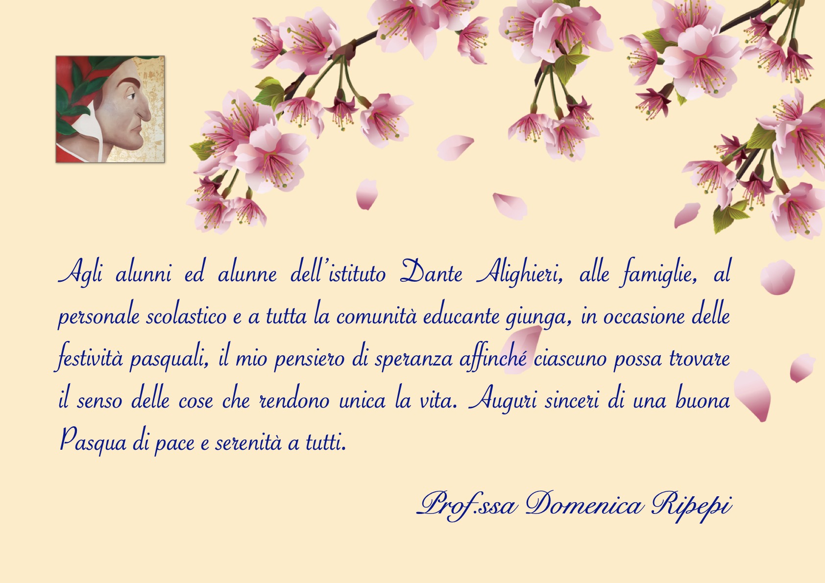 Auguri di buona Pasqua dal Dirigente Scolastico